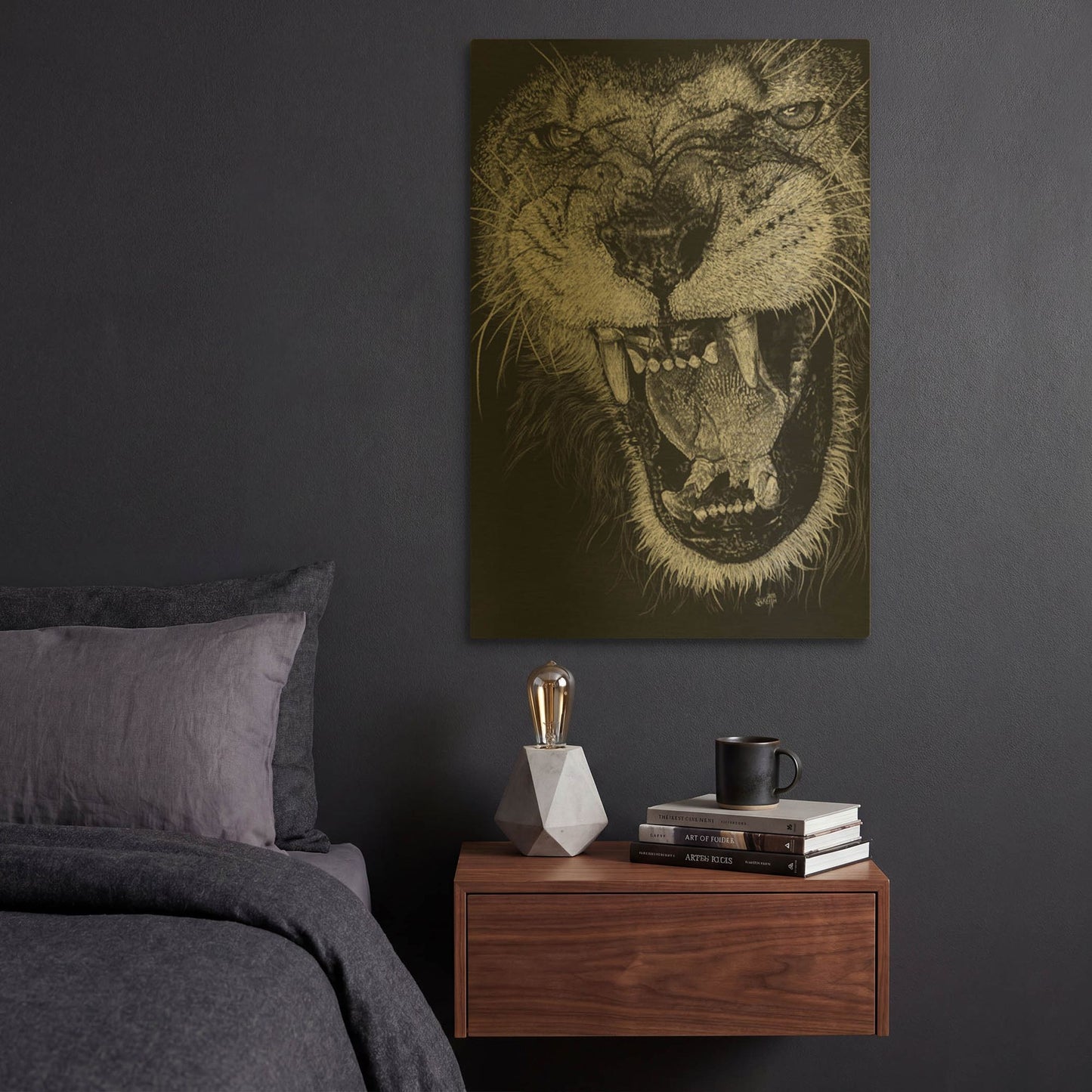 'Madness' By Barbara Keith Gold Metal Wall Art