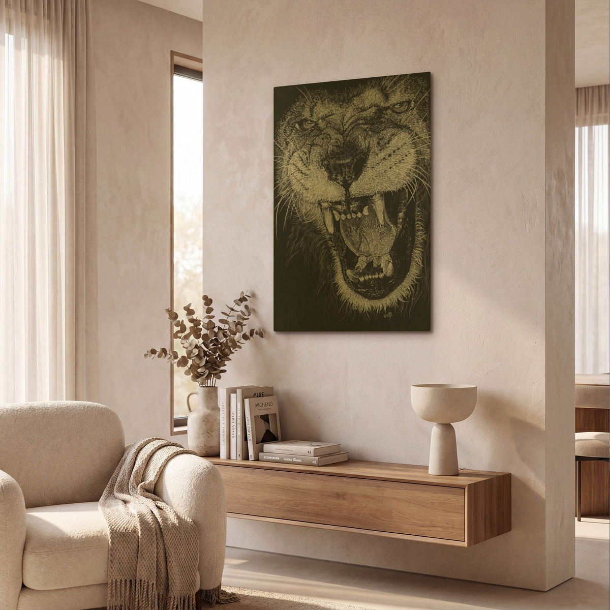 'Madness' By Barbara Keith Gold Metal Wall Art
