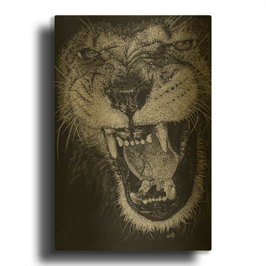 'Madness' By Barbara Keith Gold Metal Wall Art