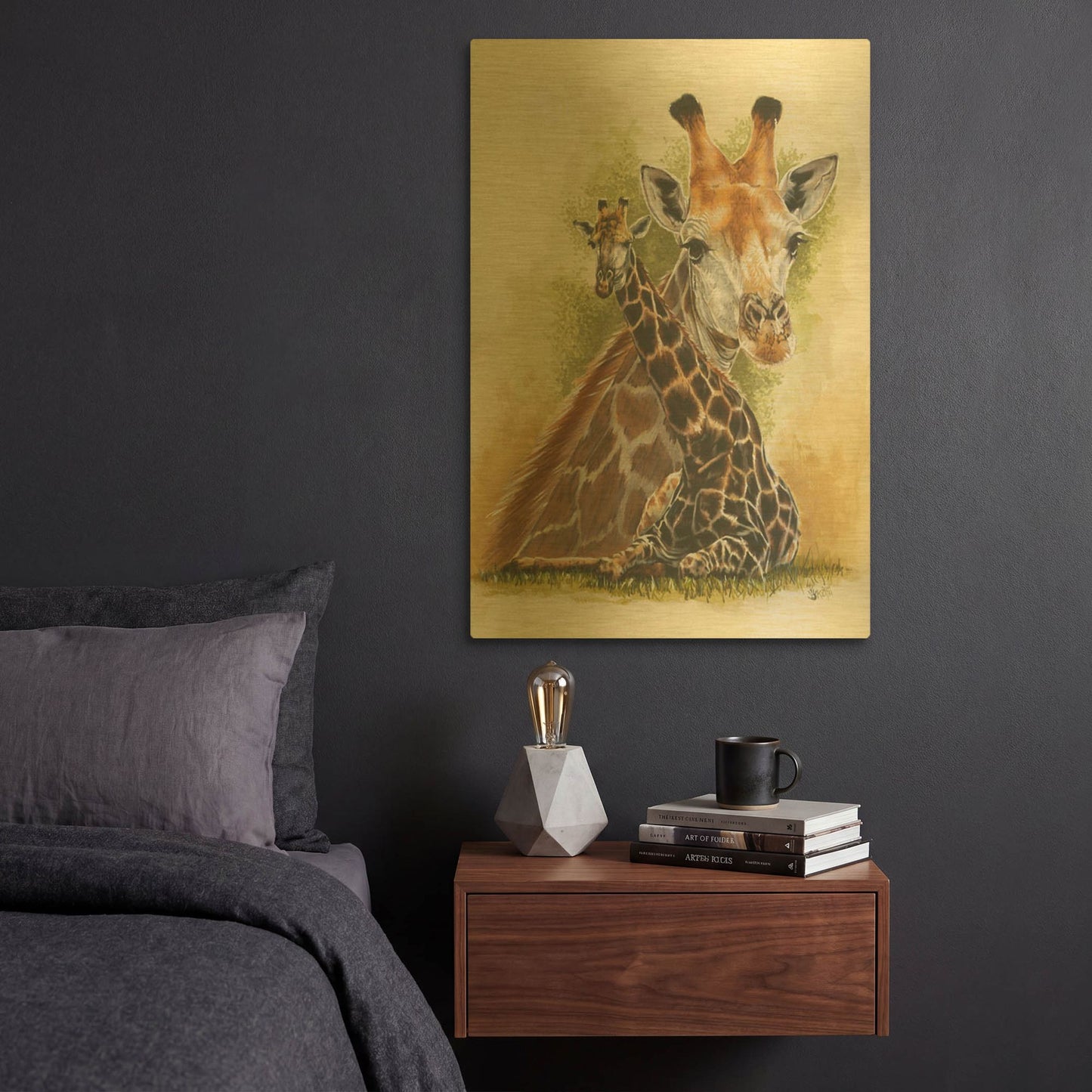 'Stateliness' By Barbara Keith Gold Metal Wall Art