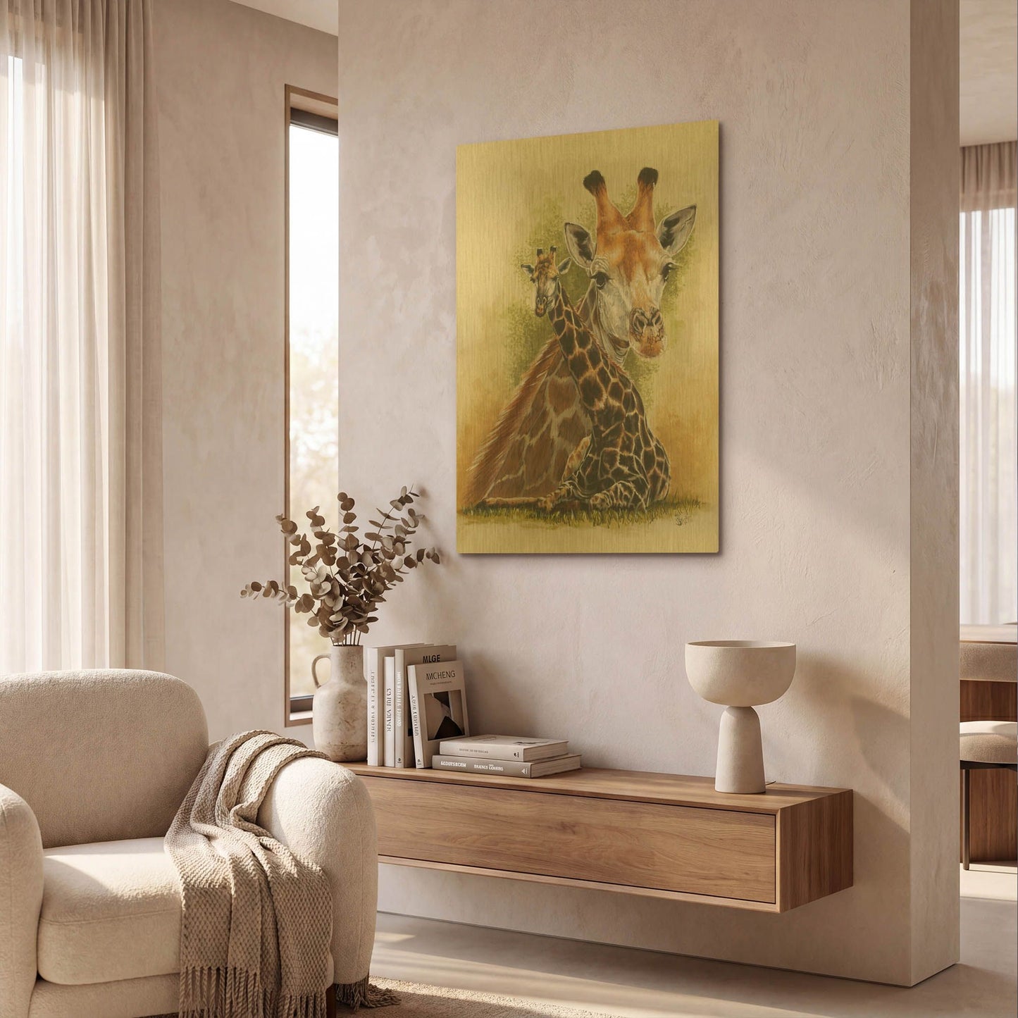 'Stateliness' By Barbara Keith Gold Metal Wall Art