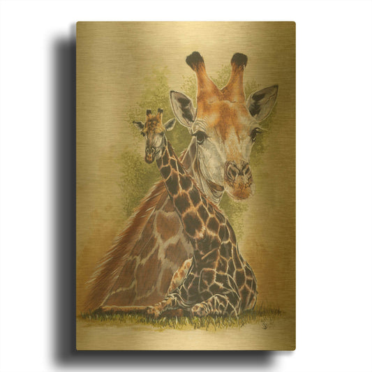 'Stateliness' By Barbara Keith Gold Metal Wall Art