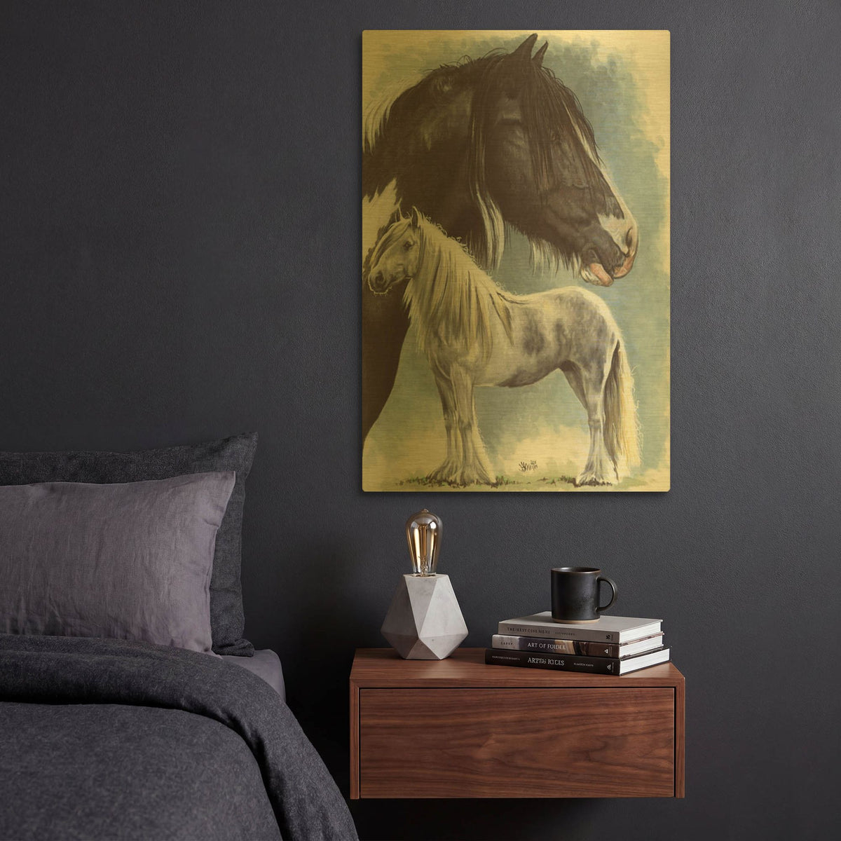 'Gypsy Cob' By Barbara Keith Gold Metal Wall Art