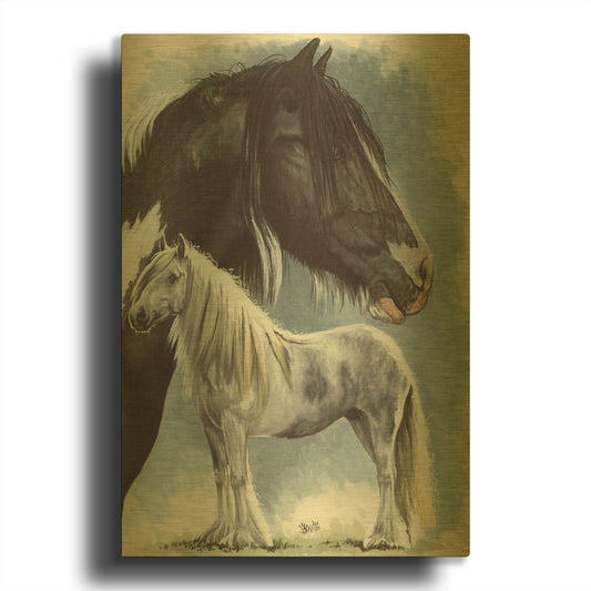 'Gypsy Cob' By Barbara Keith Gold Metal Wall Art