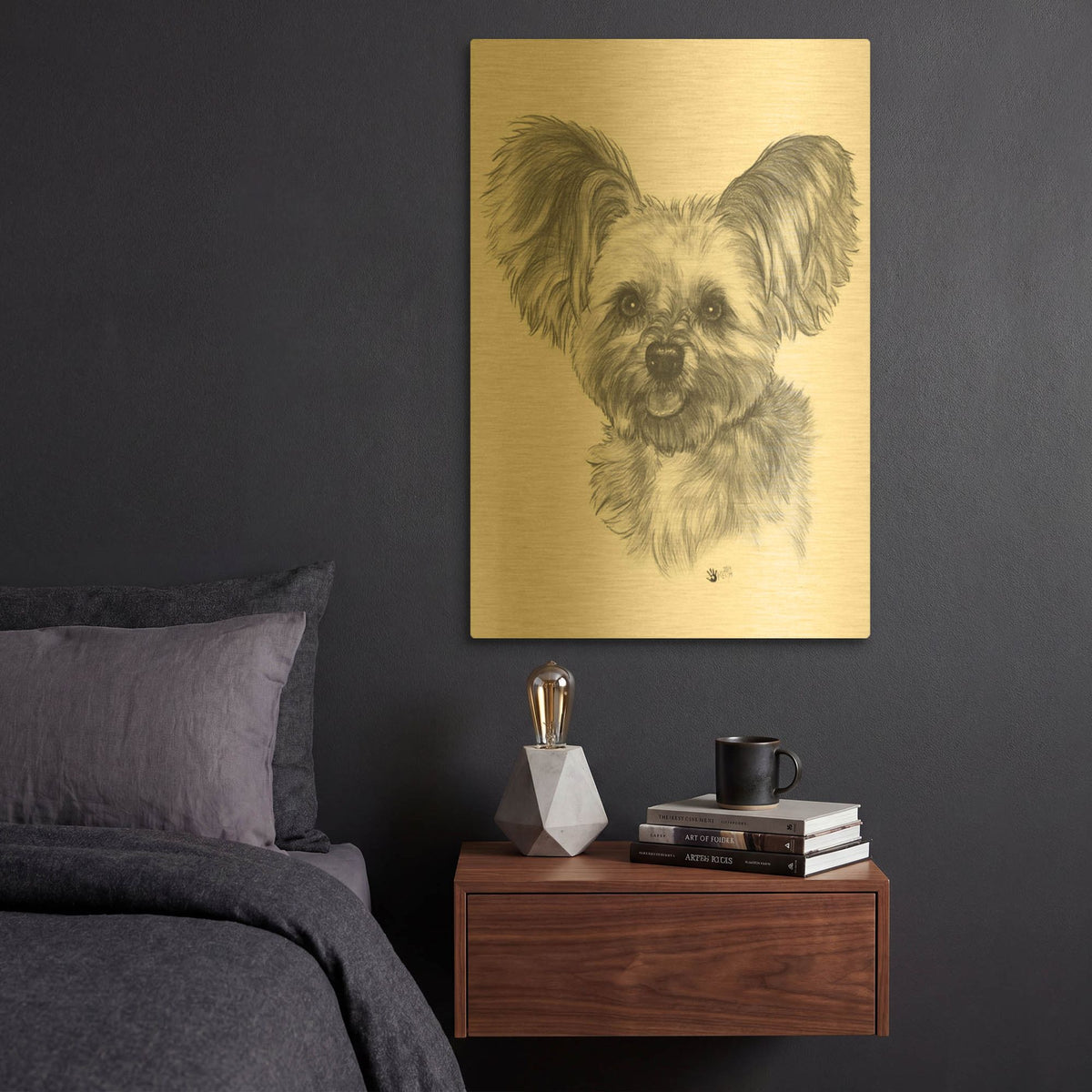 'Chion' By Barbara Keith Gold Metal Wall Art