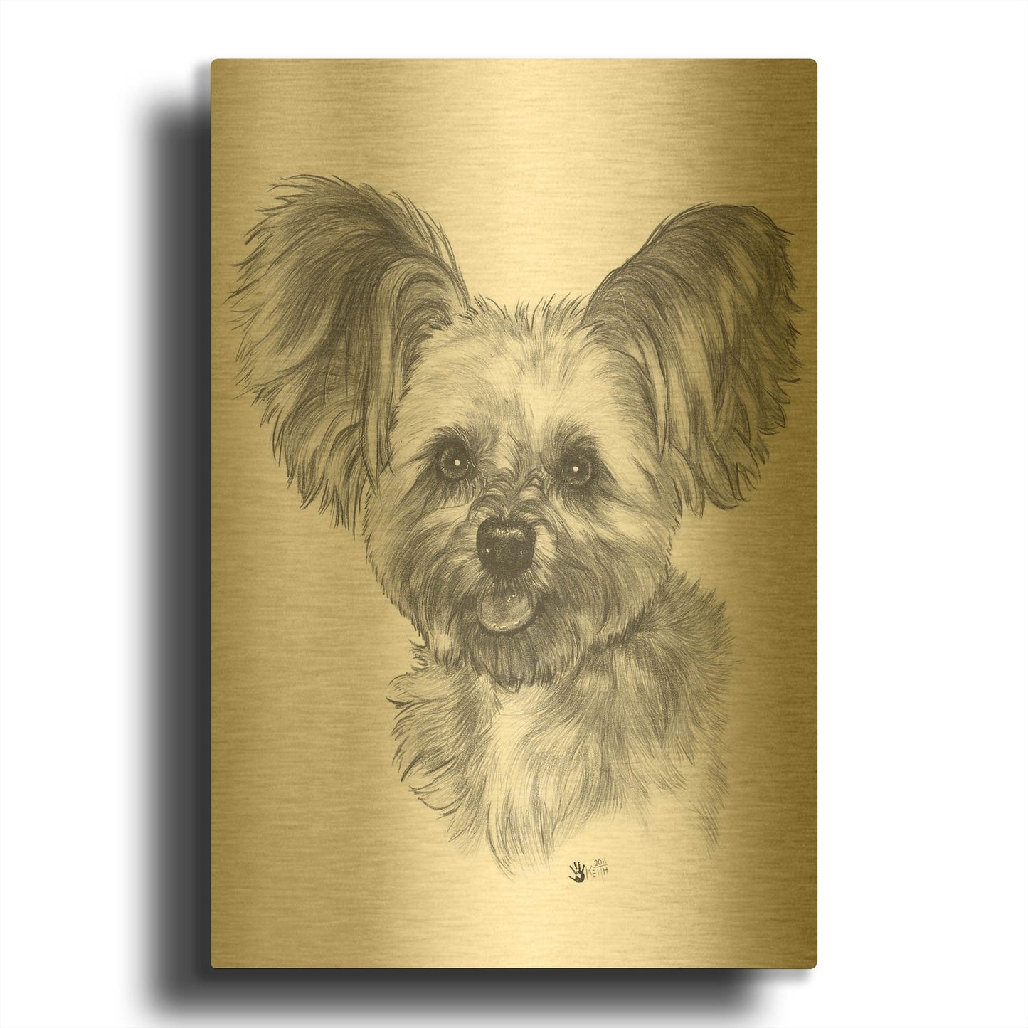 'Chion' By Barbara Keith Gold Metal Wall Art