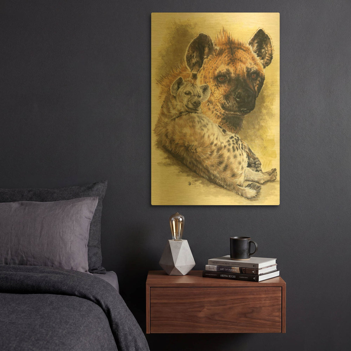 'Beastly' By Barbara Keith Gold Metal Wall Art