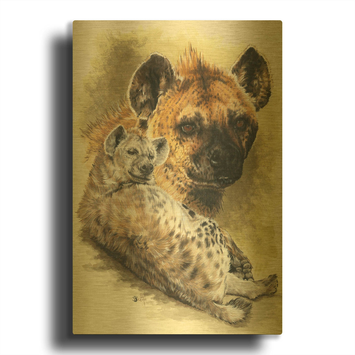'Beastly' By Barbara Keith Gold Metal Wall Art