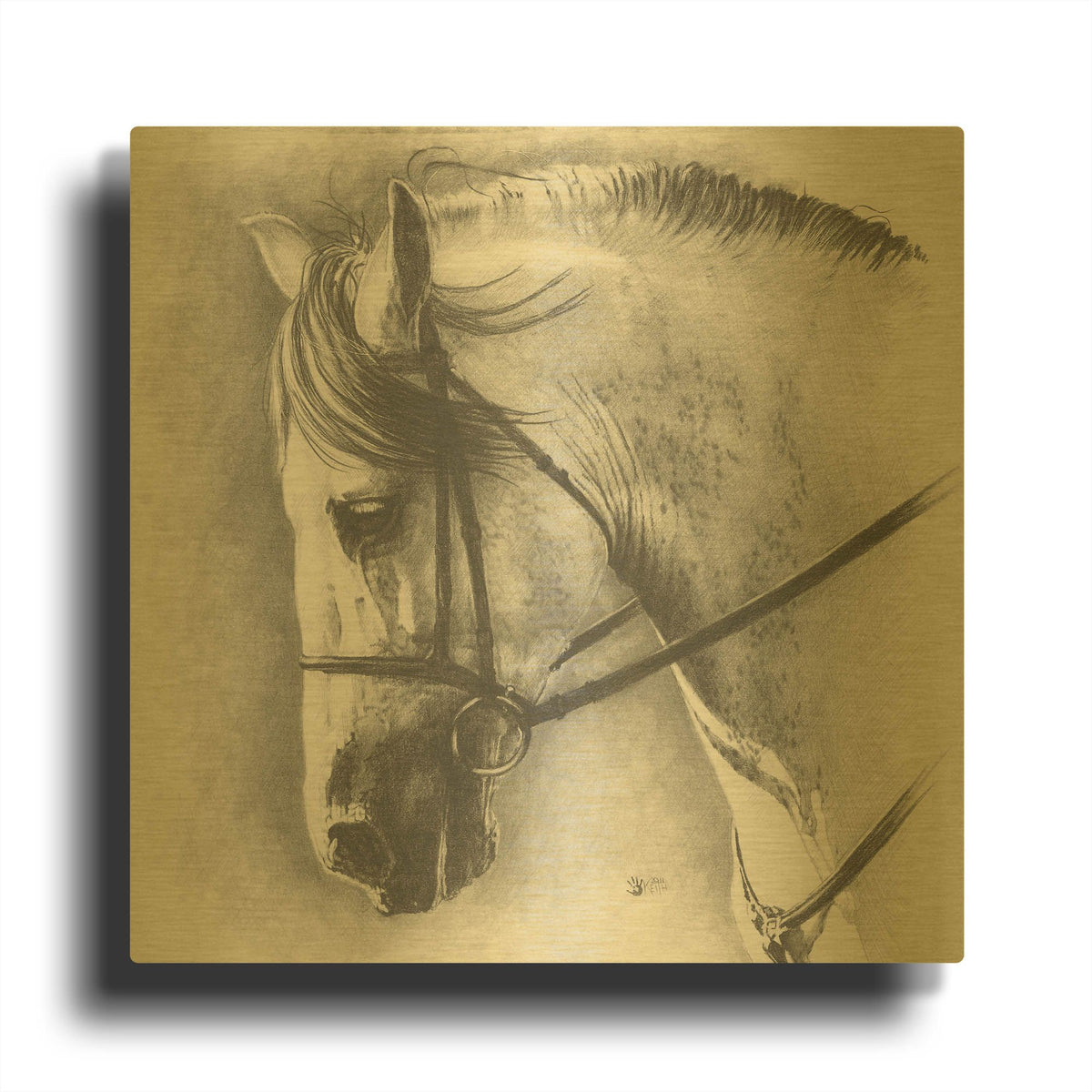 'Ethereal' By Barbara Keith Gold Metal Wall Art