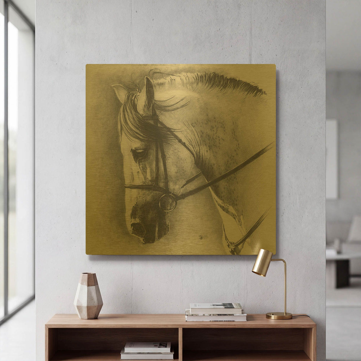 'Ethereal' By Barbara Keith Gold Metal Wall Art
