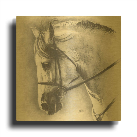 'Ethereal' By Barbara Keith Gold Metal Wall Art