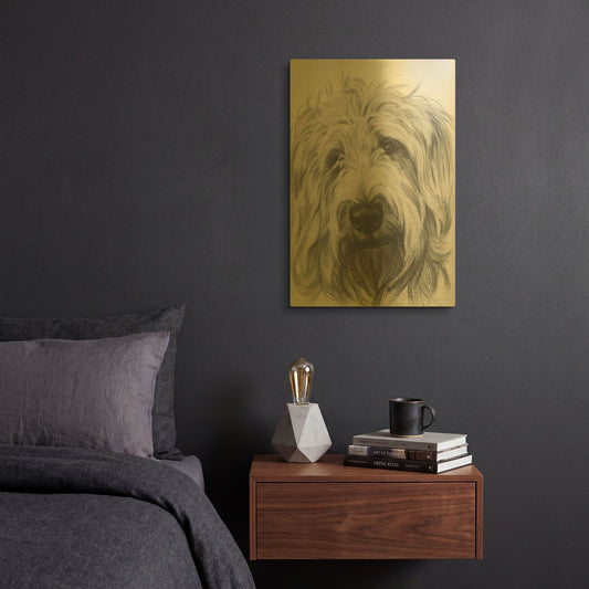 'Labradootle' By Barbara Keith Gold Metal Wall Art