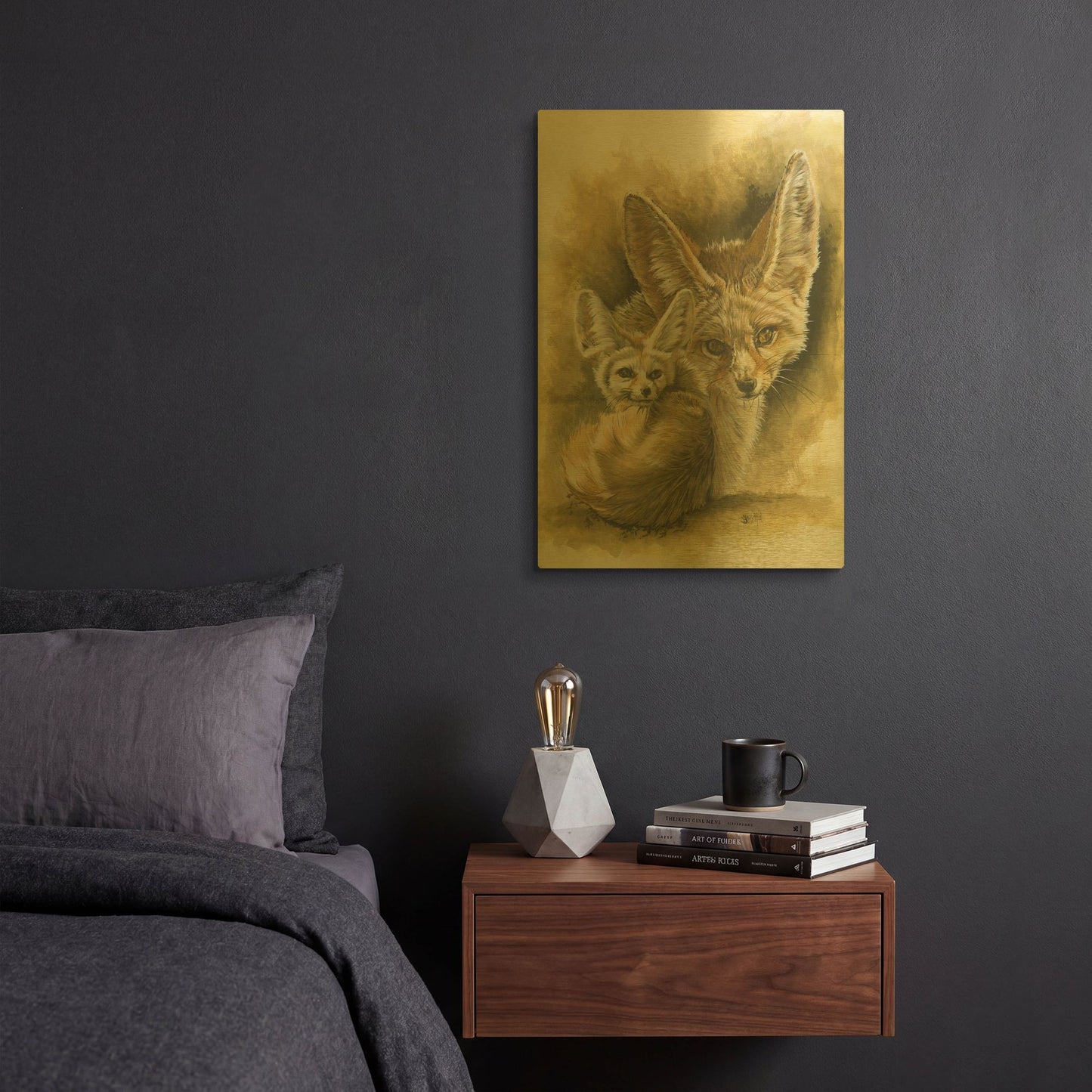 'Artful' By Barbara Keith Gold Metal Wall Art