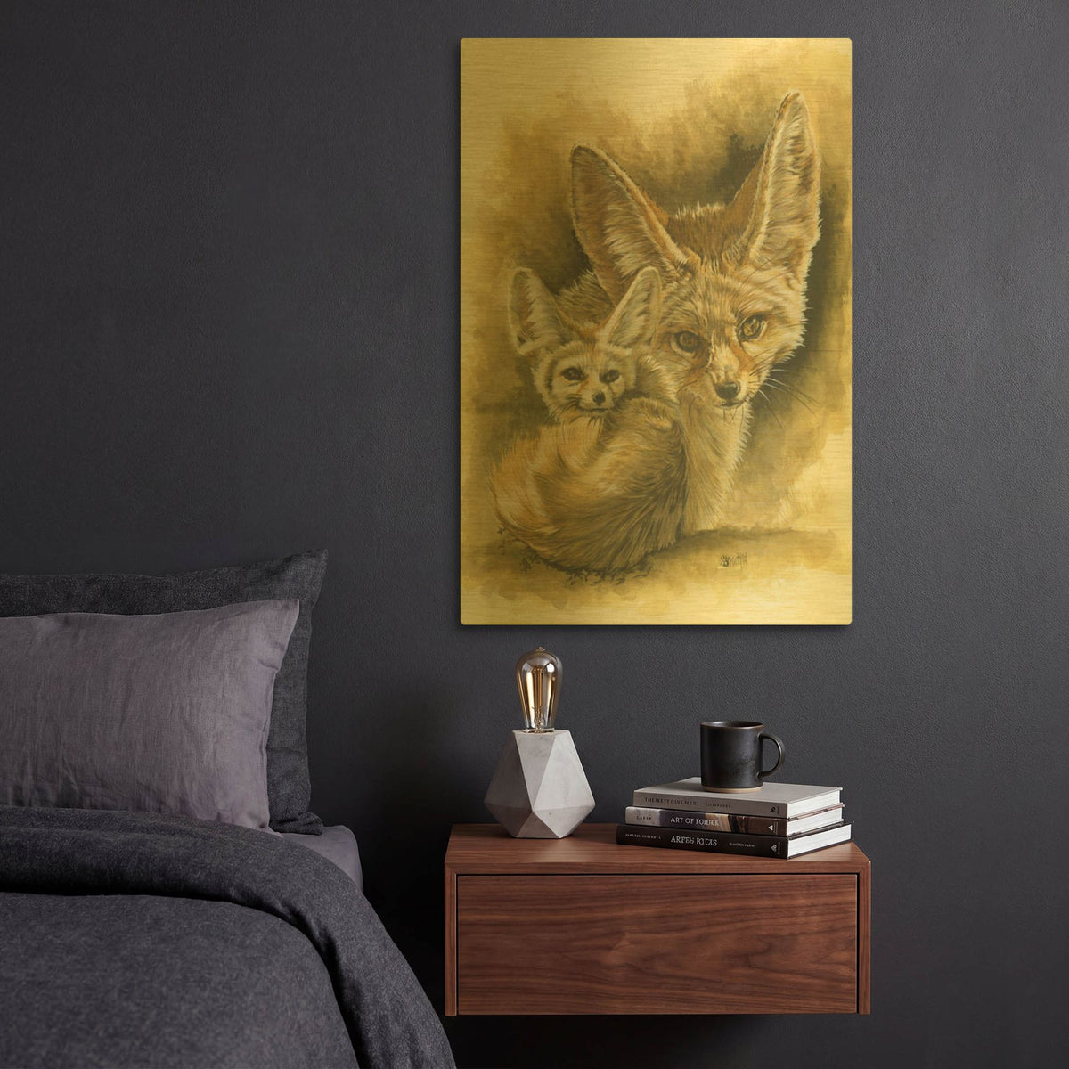 'Artful' By Barbara Keith Gold Metal Wall Art