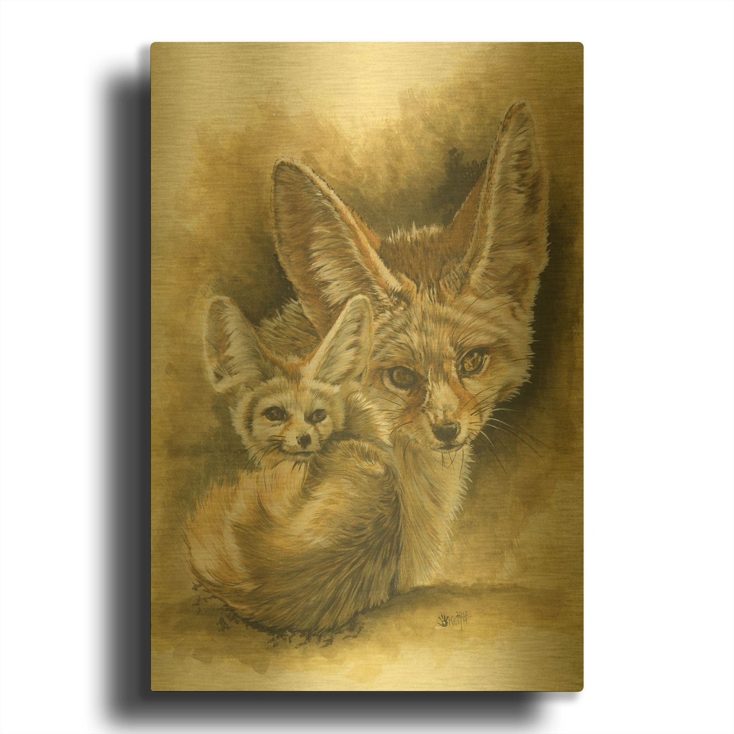 'Artful' By Barbara Keith Gold Metal Wall Art