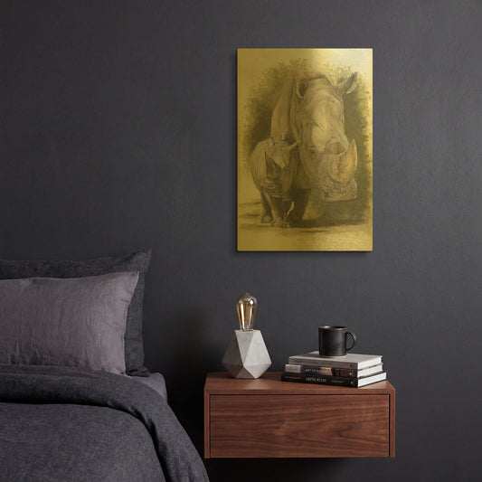 'Colossal' By Barbara Keith Gold Metal Wall Art