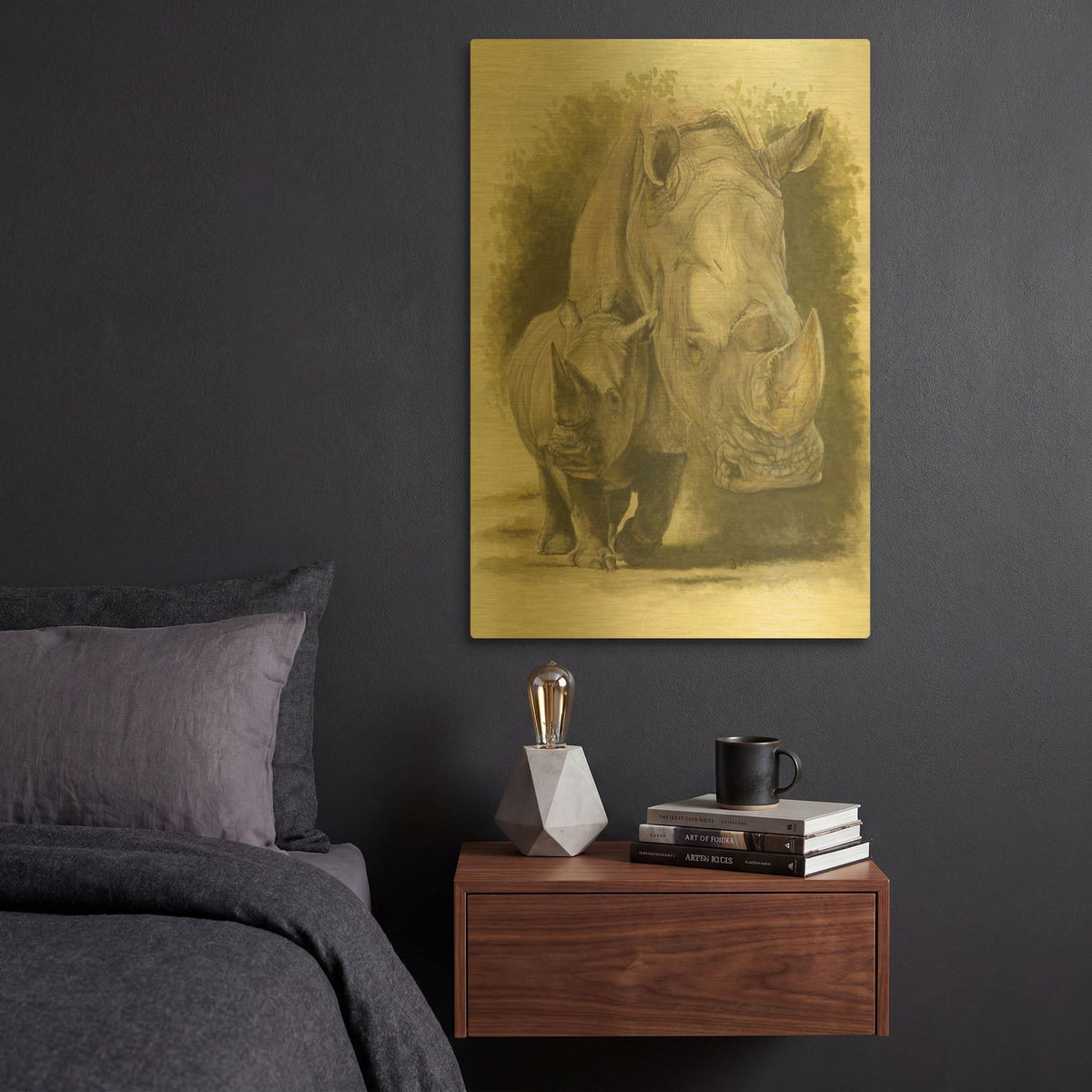 'Colossal' By Barbara Keith Gold Metal Wall Art