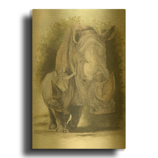 'Colossal' By Barbara Keith Gold Metal Wall Art