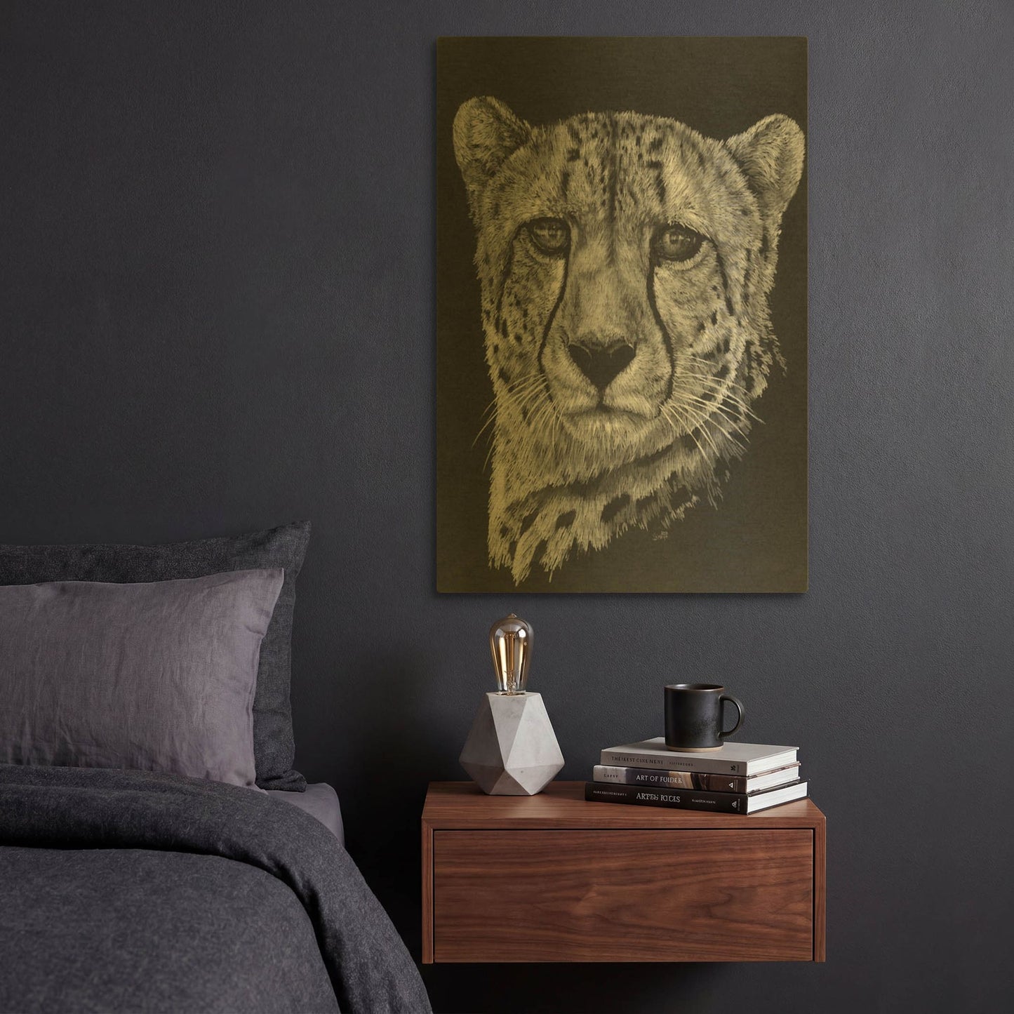 'Impressive' By Barbara Keith Gold Metal Wall Art