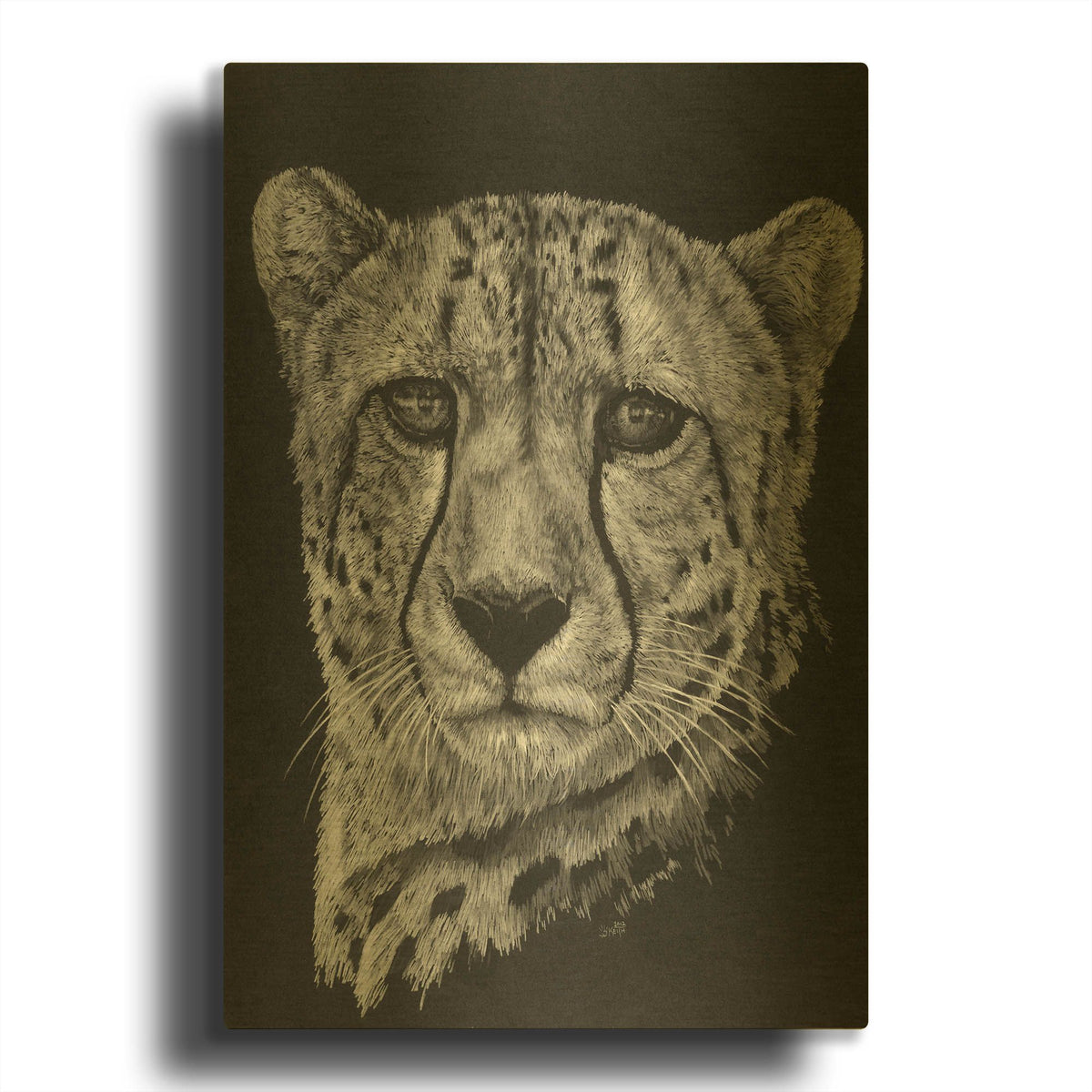 'Impressive' By Barbara Keith Gold Metal Wall Art