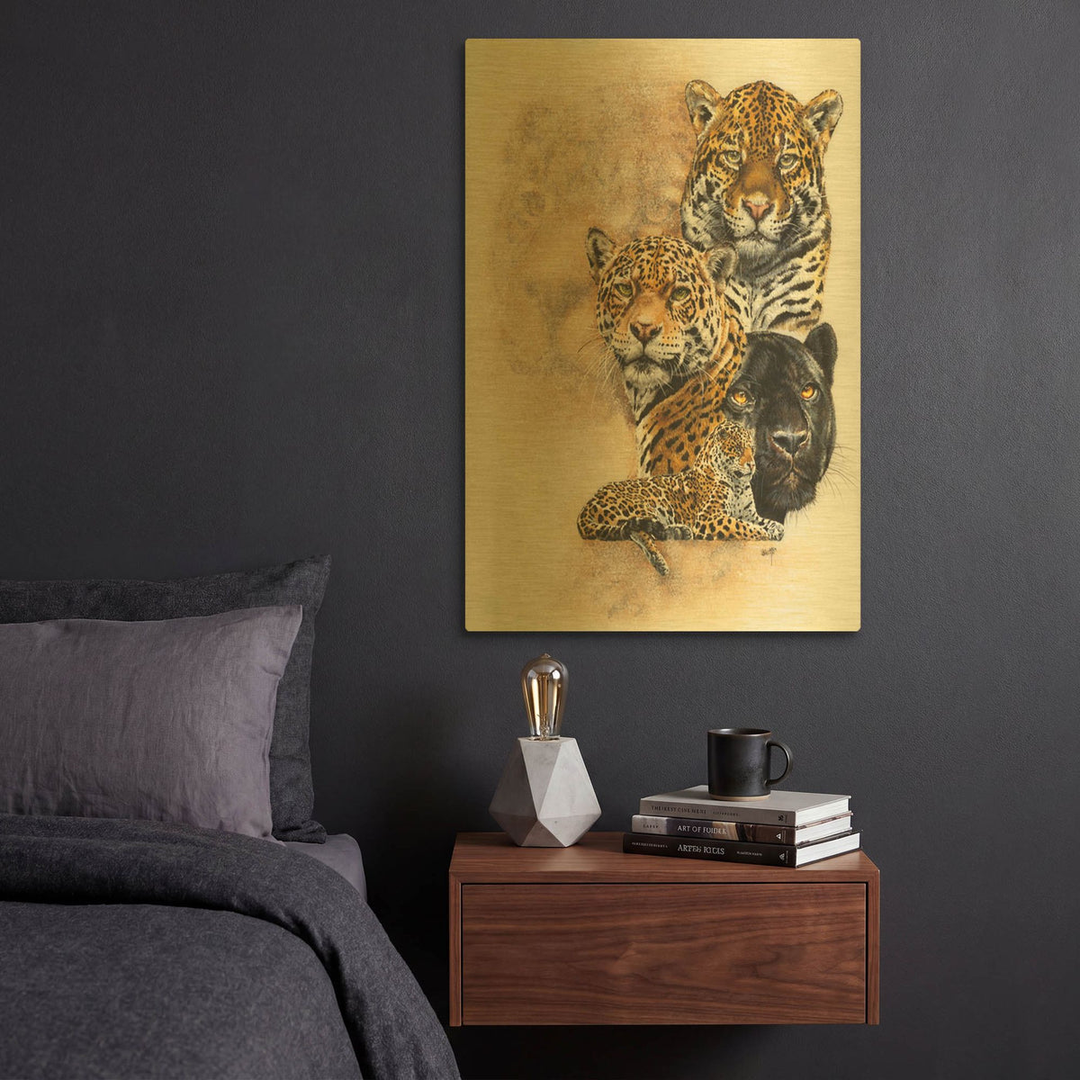 'Moxie' By Barbara Keith Gold Metal Wall Art