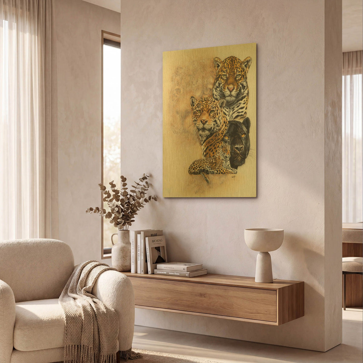'Moxie' By Barbara Keith Gold Metal Wall Art