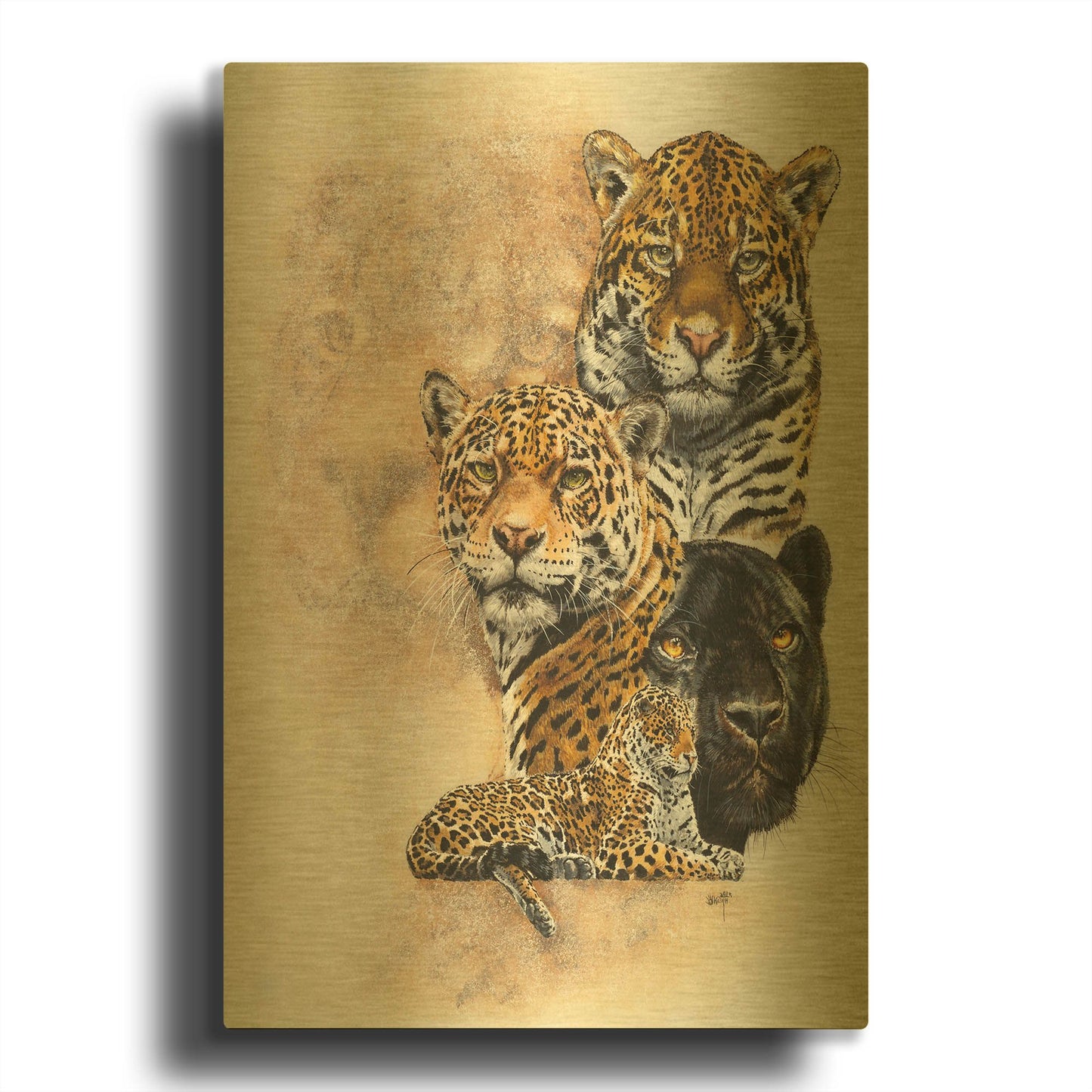 'Moxie' By Barbara Keith Gold Metal Wall Art