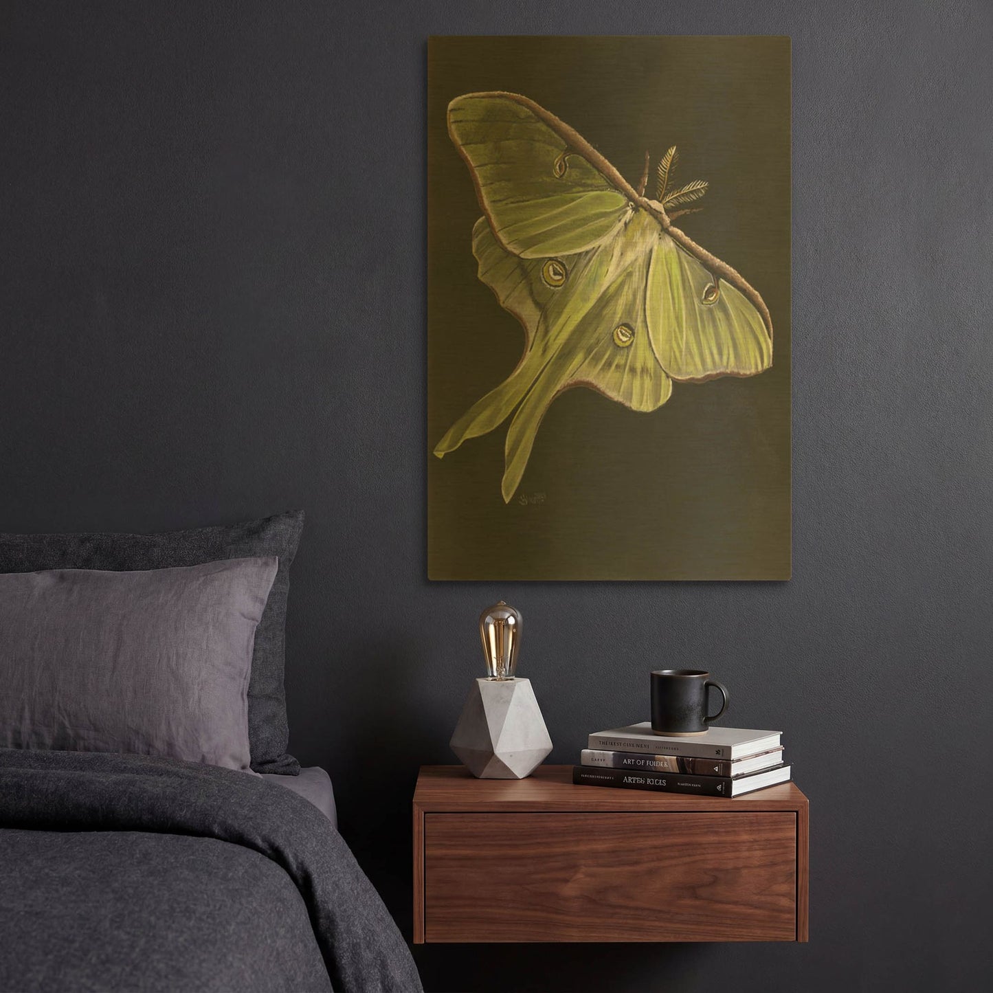 'Luna' By Barbara Keith Gold Metal Wall Art