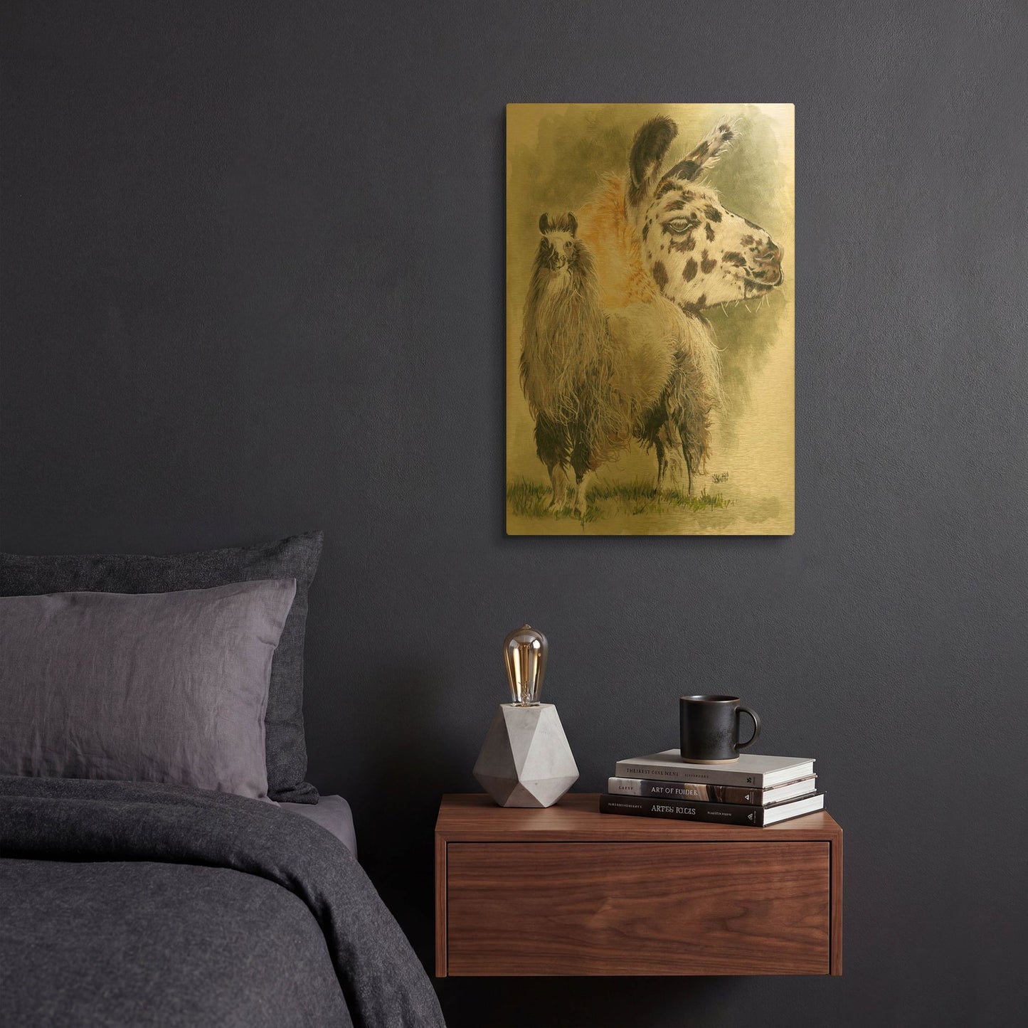 'Peevish' By Barbara Keith Gold Metal Wall Art