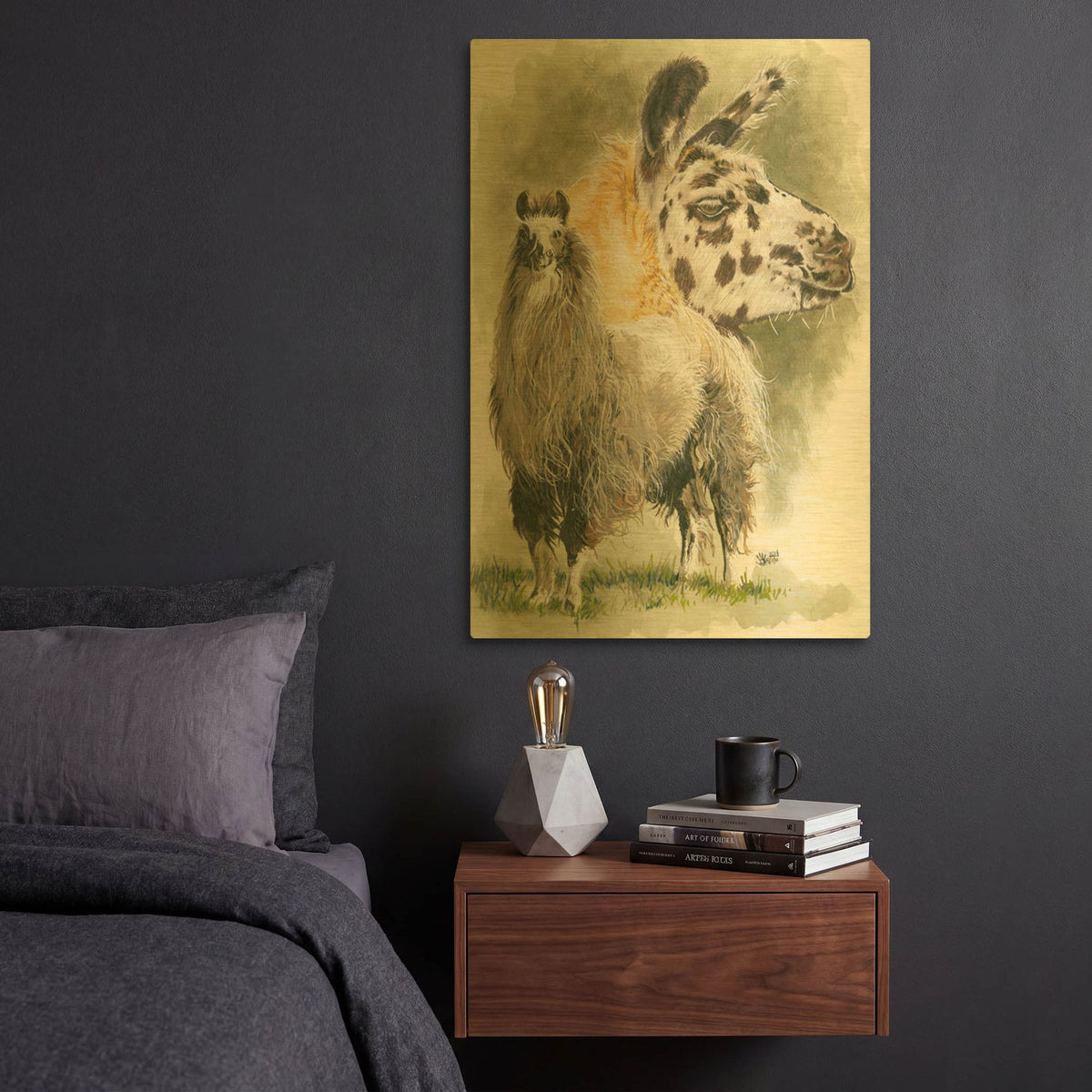 'Peevish' By Barbara Keith Gold Metal Wall Art