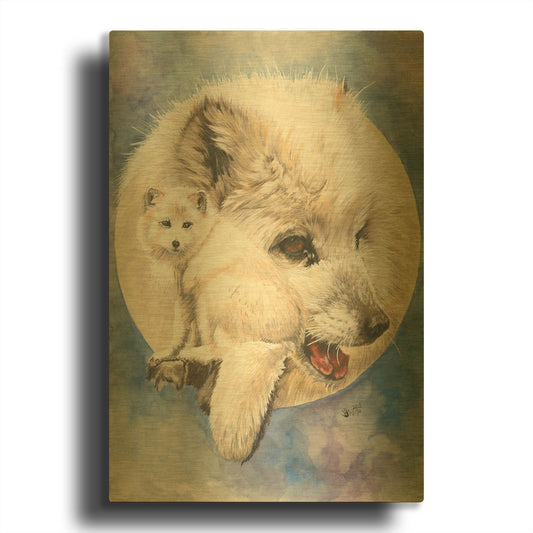 'Snowy' By Barbara Keith Gold Metal Wall Art
