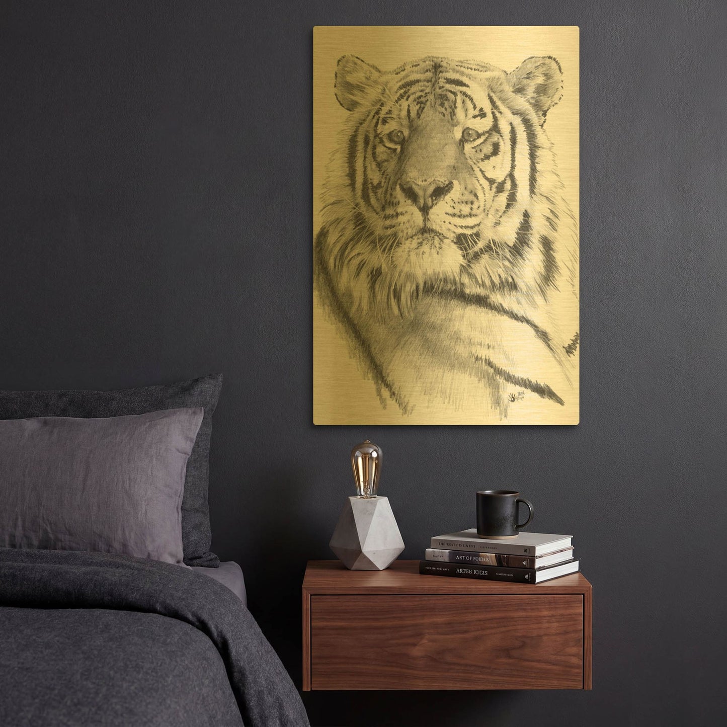 'Charisma' By Barbara Keith Gold Metal Wall Art