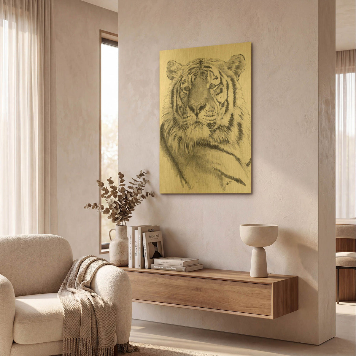 'Charisma' By Barbara Keith Gold Metal Wall Art