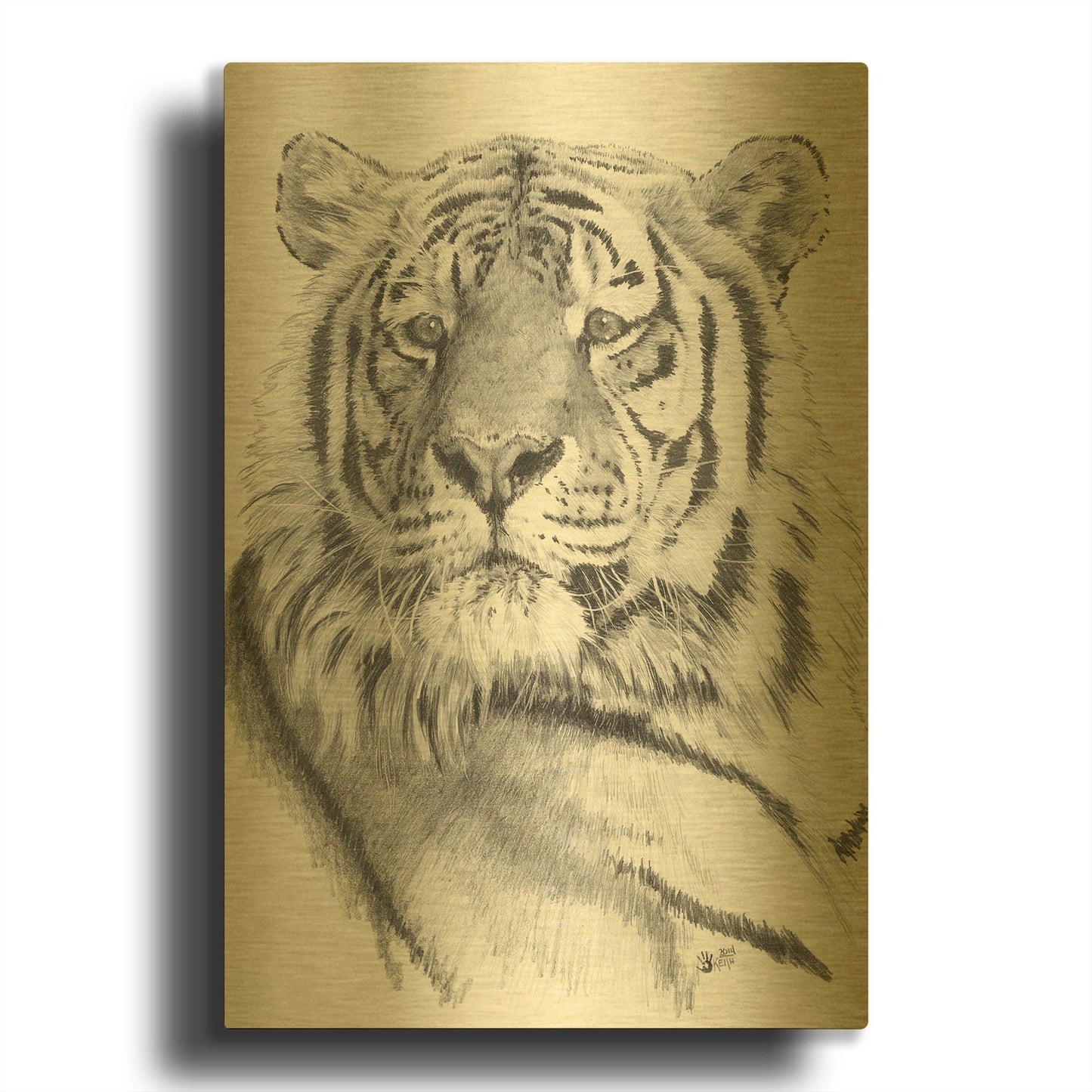 'Charisma' By Barbara Keith Gold Metal Wall Art