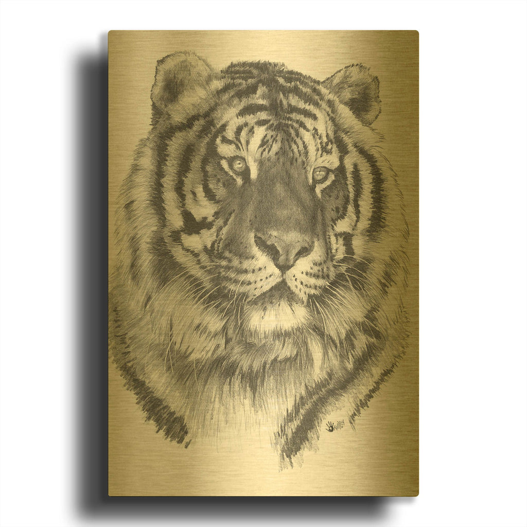 'Charming' By Barbara Keith Gold Metal Wall Art