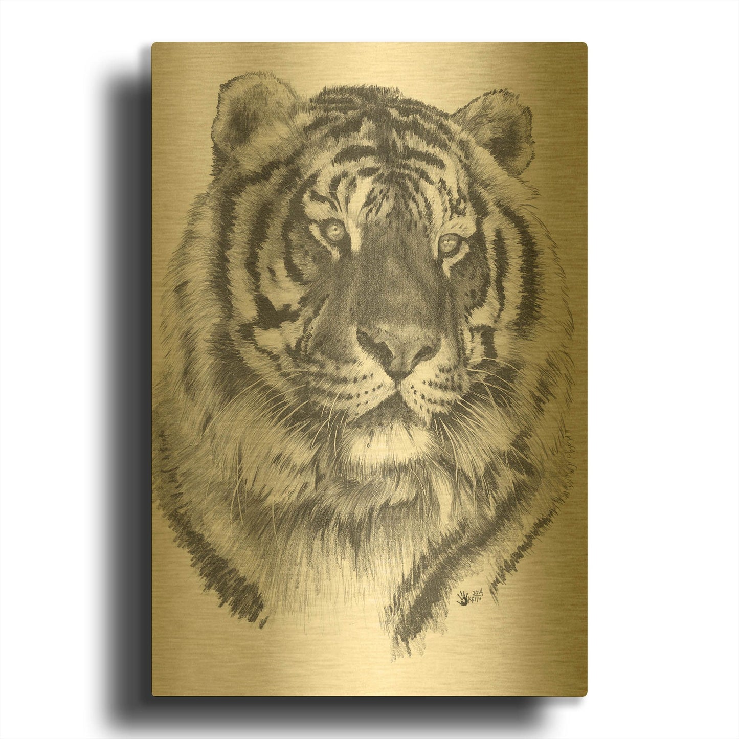 'Charming' By Barbara Keith Gold Metal Wall Art