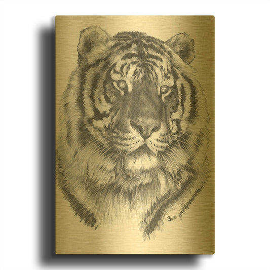 'Charming' By Barbara Keith Gold Metal Wall Art