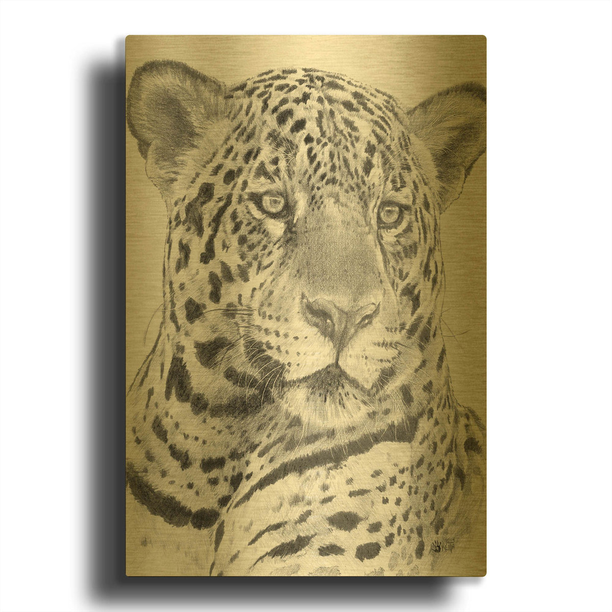 'Placate' By Barbara Keith Gold Metal Wall Art