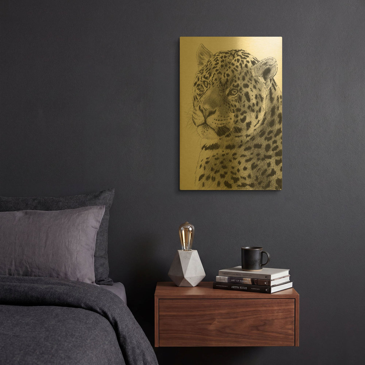 'Placid' By Barbara Keith Gold Metal Wall Art