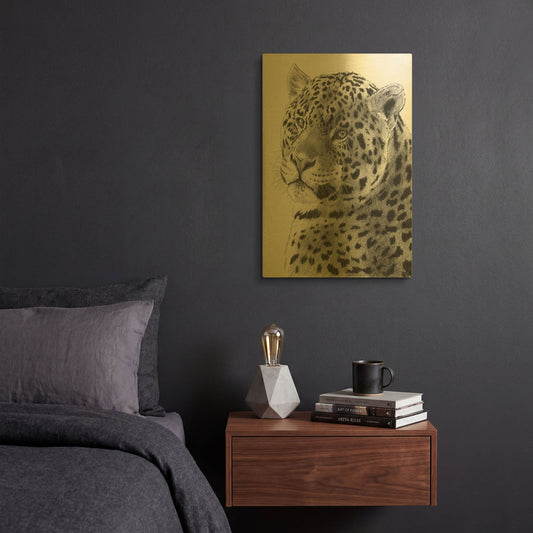 'Placid' By Barbara Keith Gold Metal Wall Art