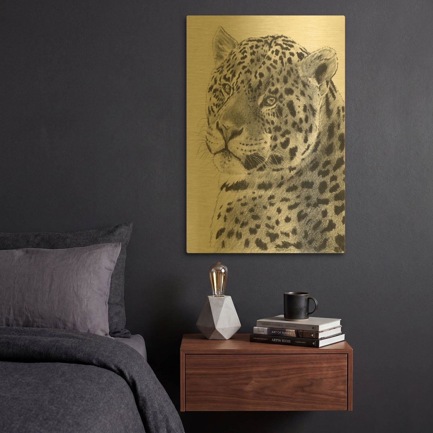 'Placid' By Barbara Keith Gold Metal Wall Art