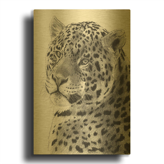 'Placid' By Barbara Keith Gold Metal Wall Art
