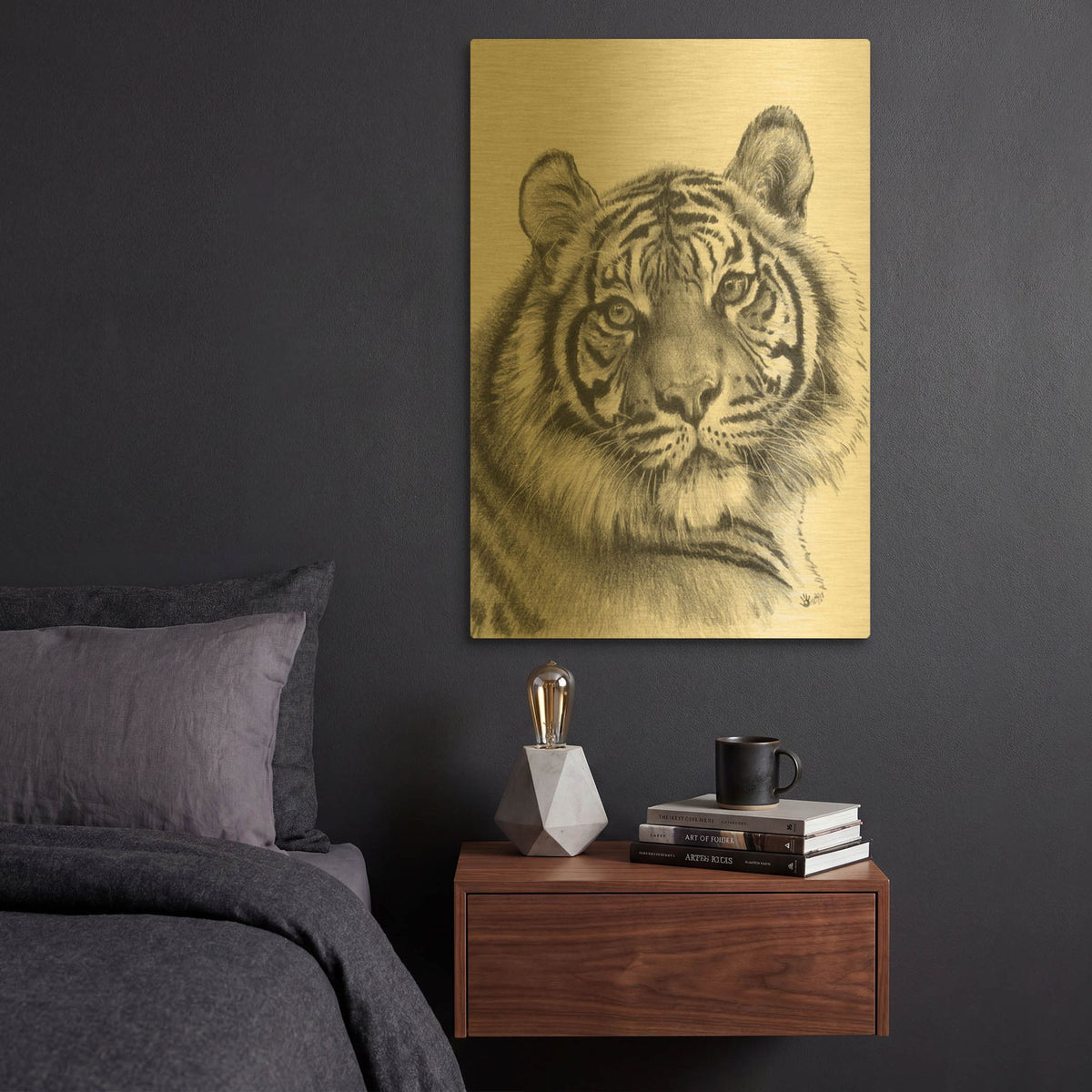 'Shimmer' By Barbara Keith Gold Metal Wall Art