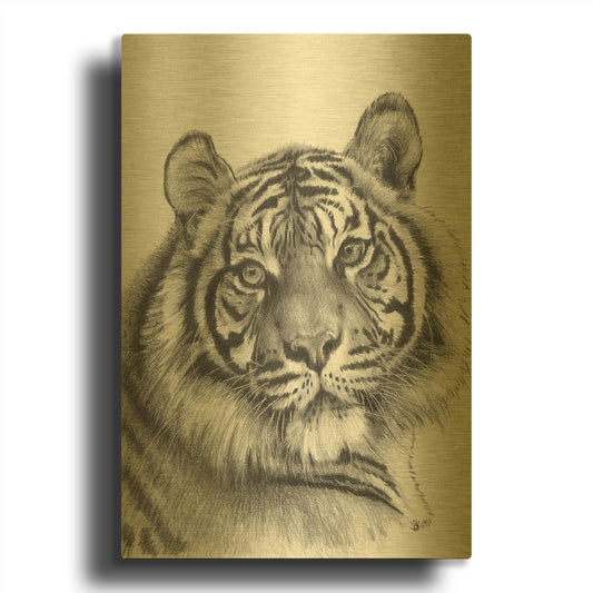 'Shimmer' By Barbara Keith Gold Metal Wall Art