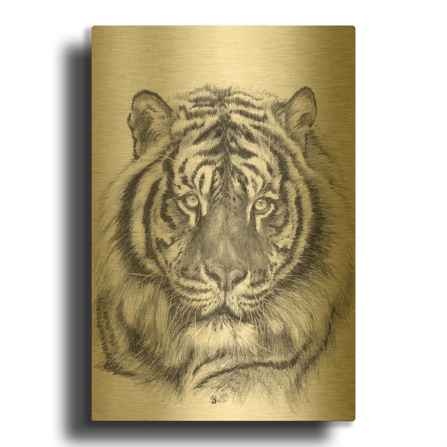 'Sparkle' By Barbara Keith Gold Metal Wall Art