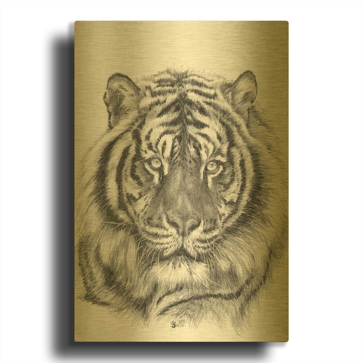 'Sparkle' By Barbara Keith Gold Metal Wall Art