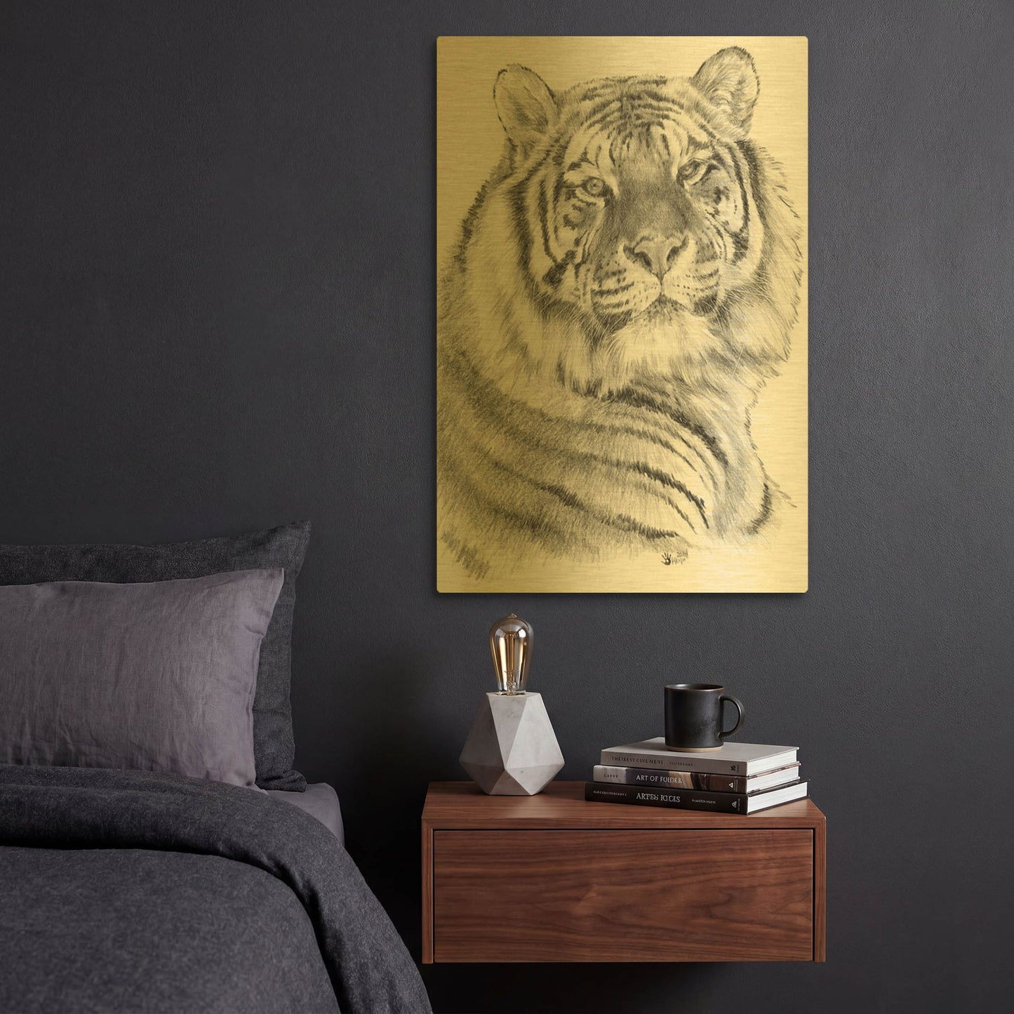 'Voyager' By Barbara Keith Gold Metal Wall Art
