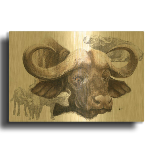 'Puissant' By Barbara Keith Gold Metal Wall Art