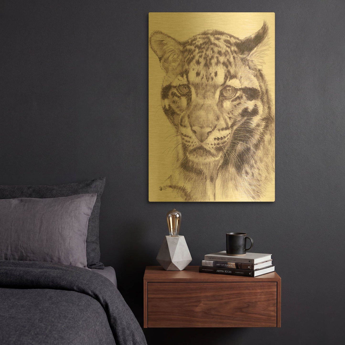 'Blatant' By Barbara Keith Gold Metal Wall Art