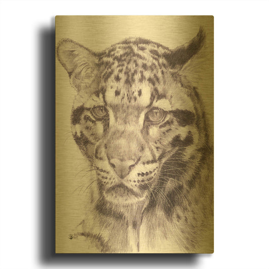'Blatant' By Barbara Keith Gold Metal Wall Art